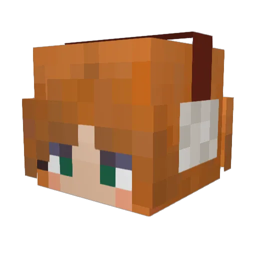 moll_22 Minecraft avatar head, 3D render
