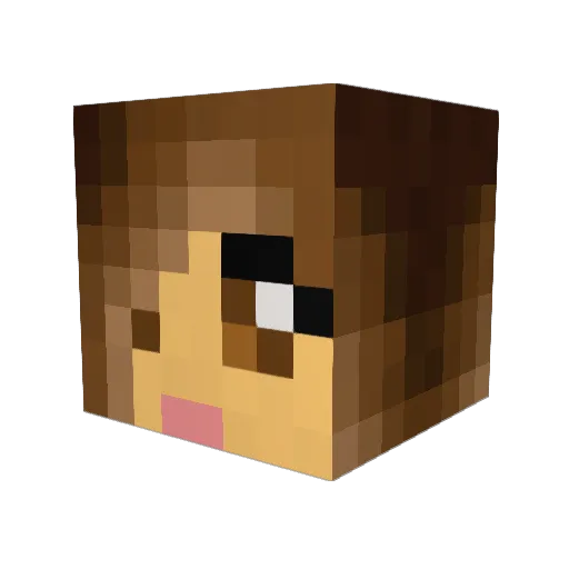 mollieam Minecraft avatar head, 3D render
