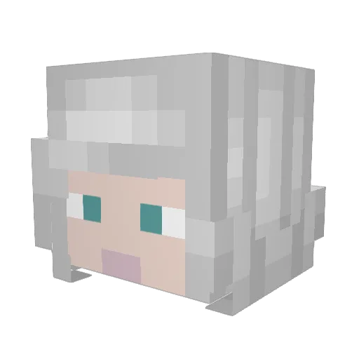 mollskee Minecraft avatar head, 3D render