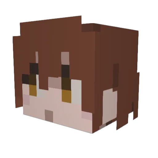 molly_mo Minecraft avatar head, 3D render