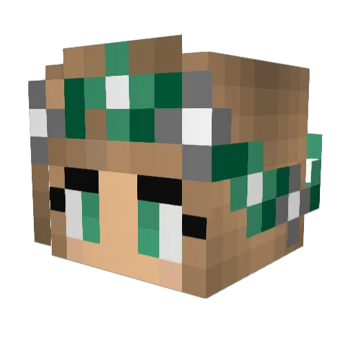 mollyhardy Minecraft avatar head, 3D render