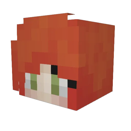 mollymatti Minecraft avatar head, 3D render