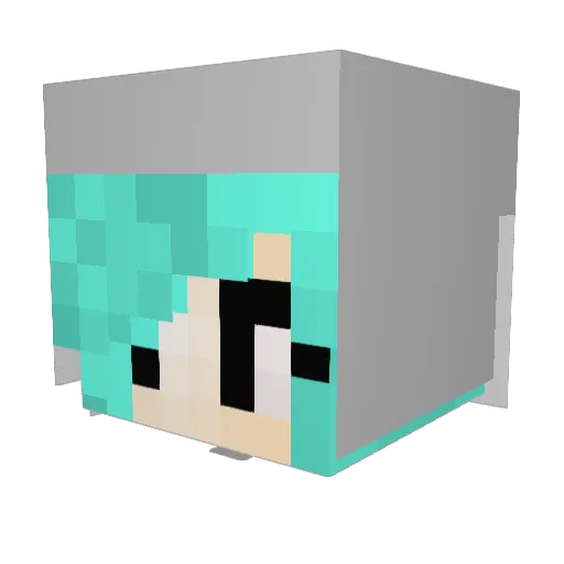 mollymums Minecraft avatar head, 3D render