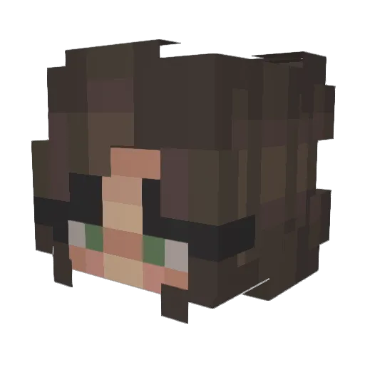 mollywooh Minecraft avatar head, 3D render