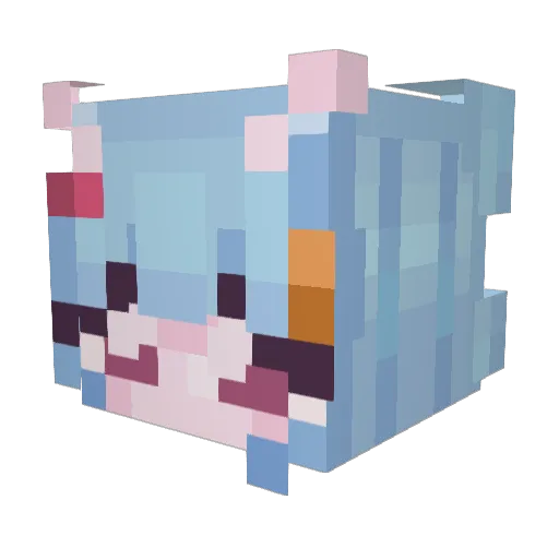 mollziee Minecraft avatar head, 3D render