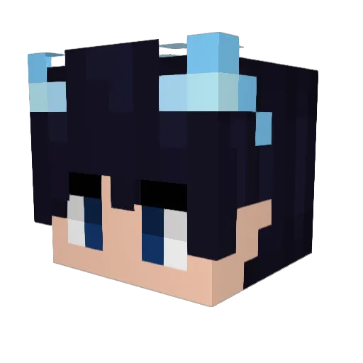 molonai Minecraft avatar head, 3D render