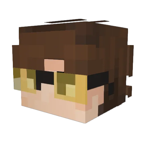 molpo1 Minecraft avatar head, 3D render