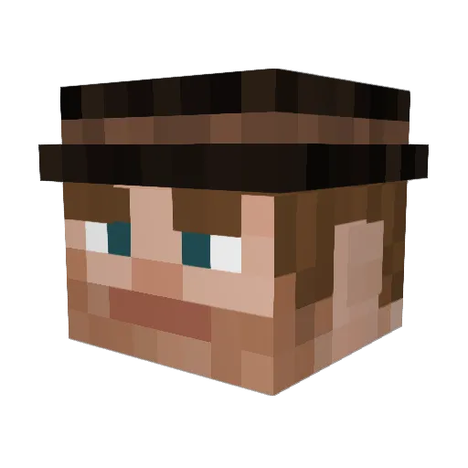 moltenfinger Minecraft avatar head, 3D render