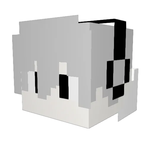 molu520 Minecraft avatar head, 3D render