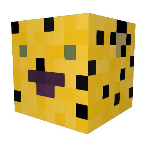 molyloly Minecraft avatar head, 3D render