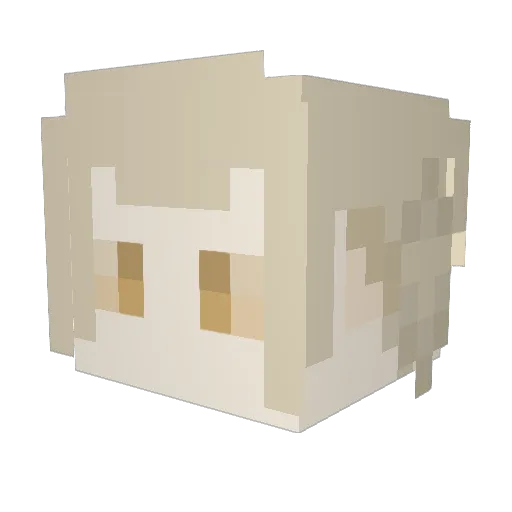 momen_tofu318 Minecraft avatar head, 3D render