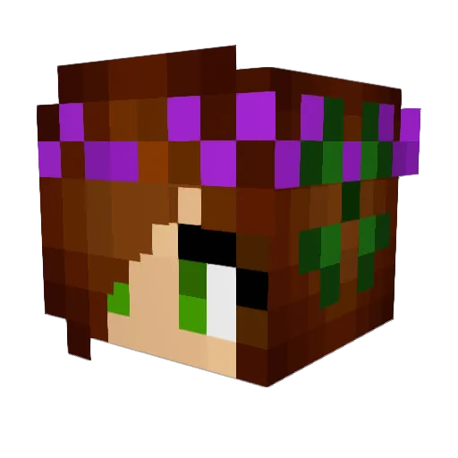 mommafox Minecraft avatar head, 3D render