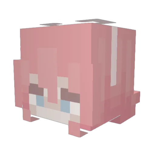 mommydeez Minecraft avatar head, 3D render