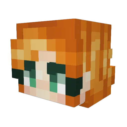 mommynator Minecraft avatar head, 3D render