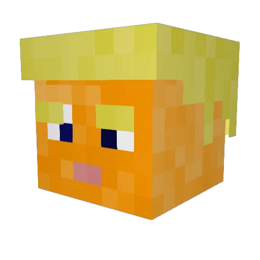 mommyshome Minecraft avatar head, 3D render