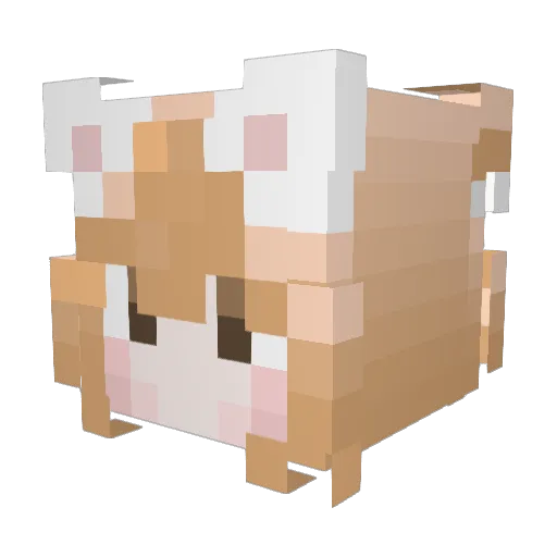 momo0526 Minecraft avatar head, 3D render