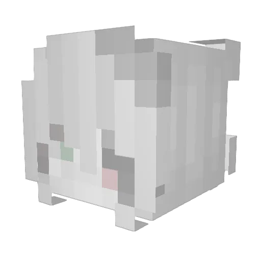 momo0727 Minecraft avatar head, 3D render