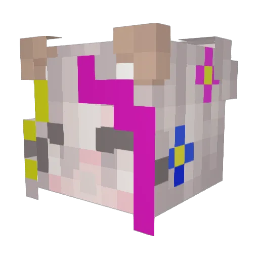 momo2701 Minecraft avatar head, 3D render