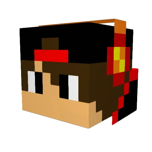 momo5335 Minecraft avatar head, 3D render