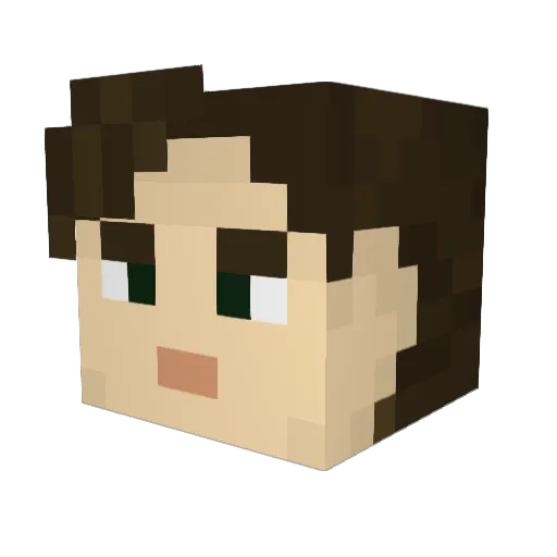 momo69 Minecraft avatar head, 3D render