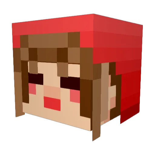 momoTTa Minecraft avatar head, 3D render