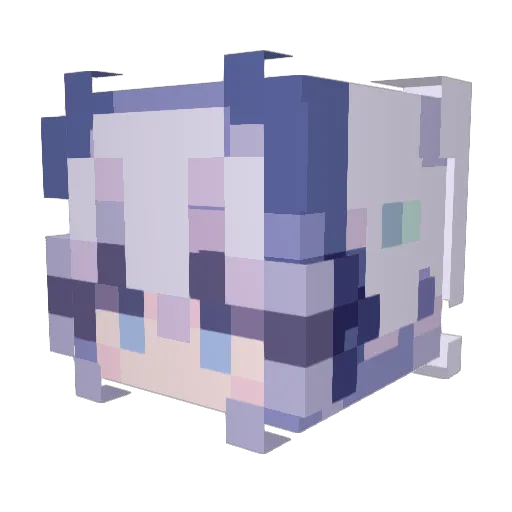momo_1267 Minecraft avatar head, 3D render