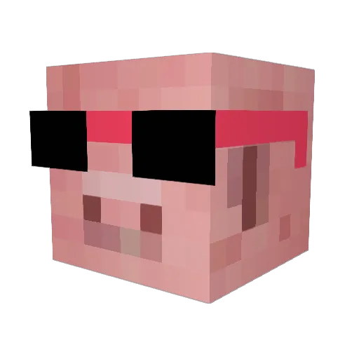 momo_14 Minecraft avatar head, 3D render