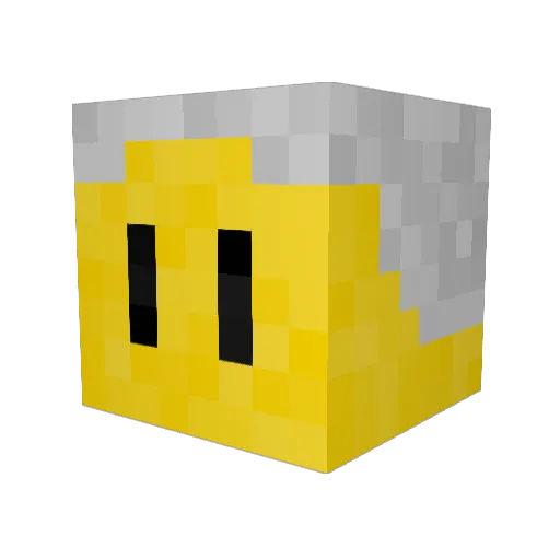 momo_MS01 Minecraft avatar head, 3D render
