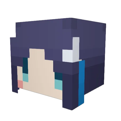 momo_m_m Minecraft avatar head, 3D render