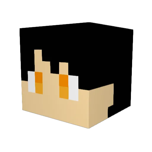 momo_peche Minecraft avatar head, 3D render