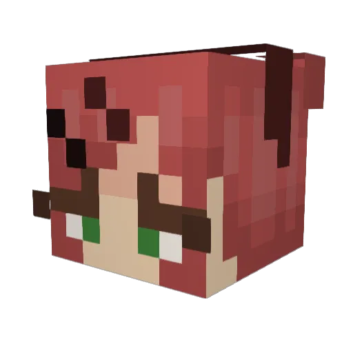 momo_slig Minecraft avatar head, 3D render