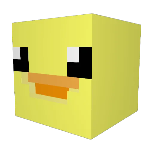 momobro Minecraft avatar head, 3D render