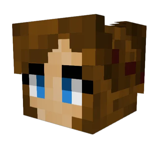 momocazo Minecraft avatar head, 3D render