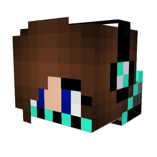 momococo3348 Minecraft avatar head, 3D render
