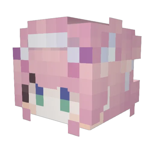momocooo Minecraft avatar head, 3D render