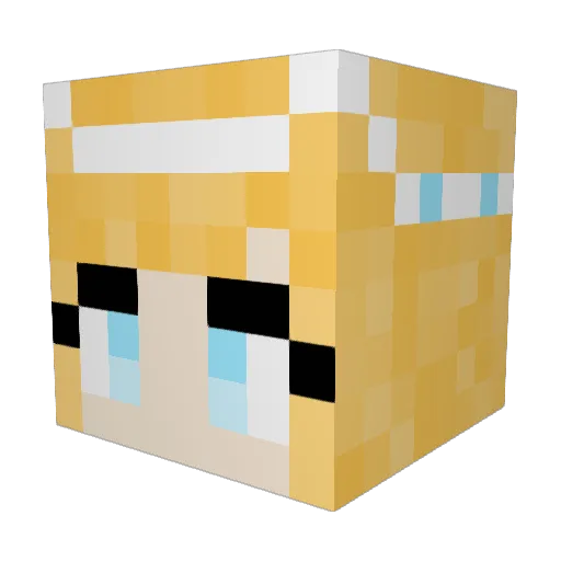 momokox3 Minecraft avatar head, 3D render