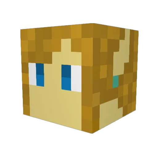 momolava Minecraft avatar head, 3D render