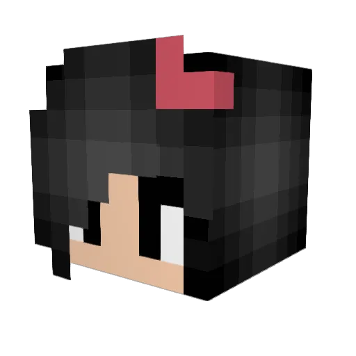 momomun Minecraft avatar head, 3D render