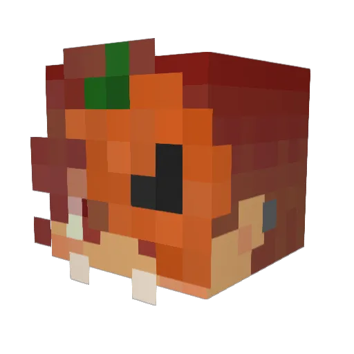 momon_nu Minecraft avatar head, 3D render