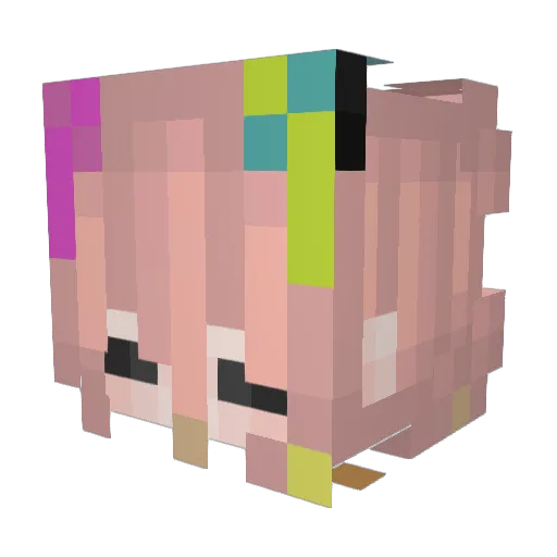 momonene30 Minecraft avatar head, 3D render