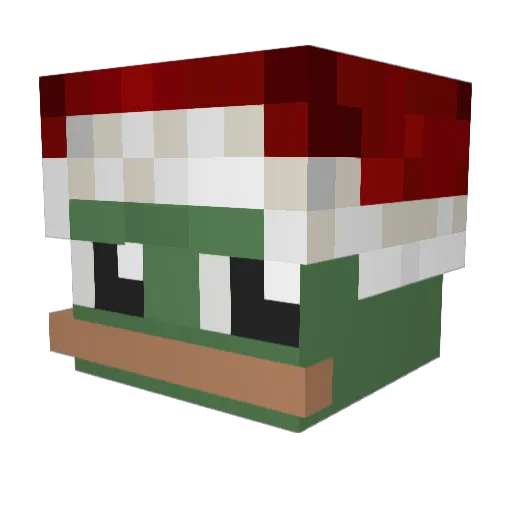 momong2 Minecraft avatar head, 3D render