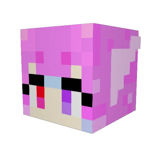 momotadayo Minecraft avatar head, 3D render