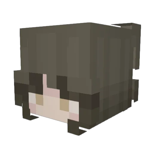 momozono Minecraft avatar head, 3D render