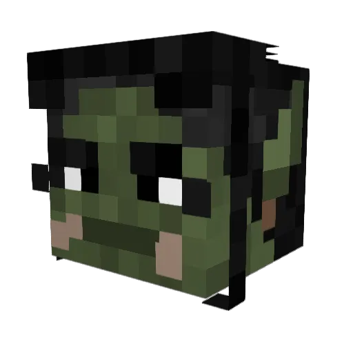 momvids Minecraft avatar head, 3D render