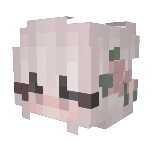 mon77key Minecraft avatar head, 3D render