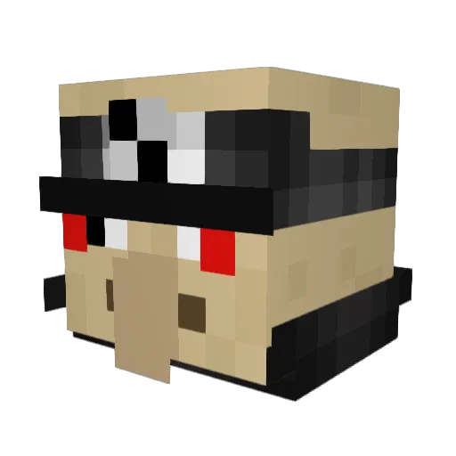 monZat_ Minecraft avatar head, 3D render