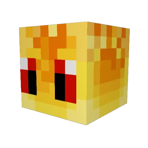 mon_bit Minecraft avatar head, 3D render