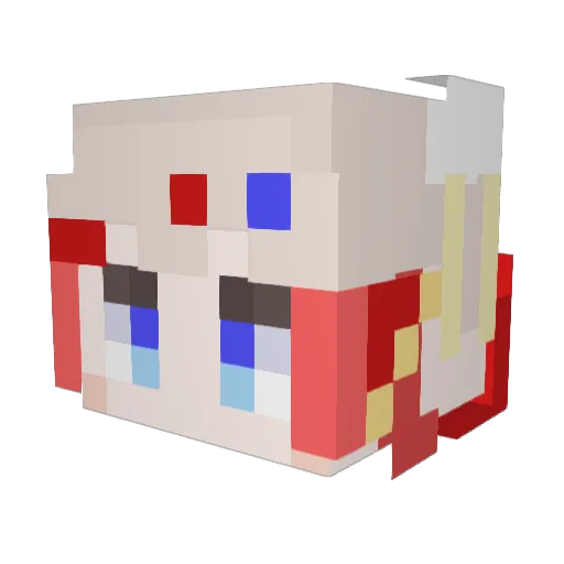 monaaaaaa2 Minecraft avatar head, 3D render