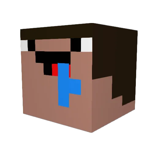 monakzin Minecraft avatar head, 3D render