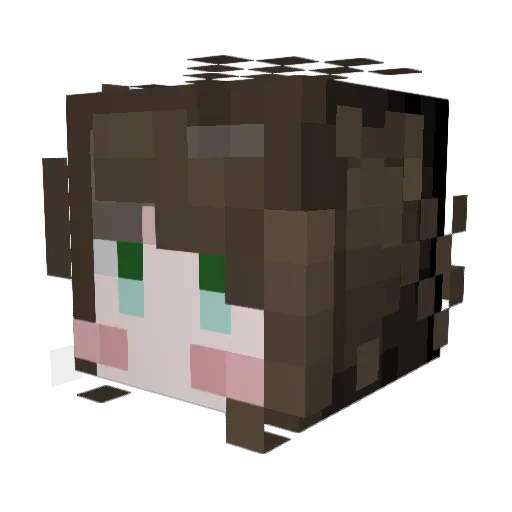 monamikan Minecraft avatar head, 3D render